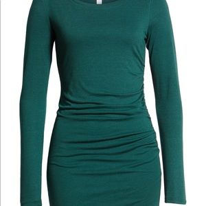 Leith Ruched Long Sleeve Dress